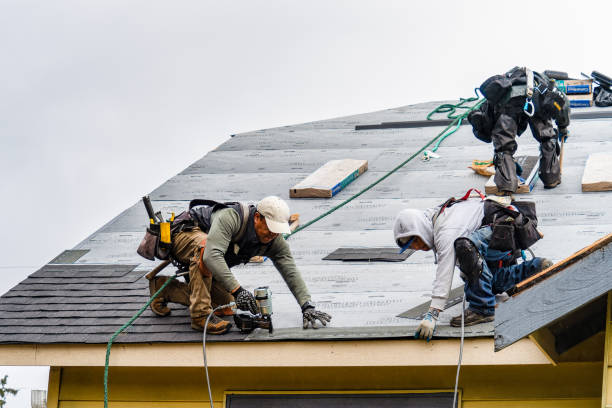 Professional Gutter Installation technician working in Houtzdale, PA